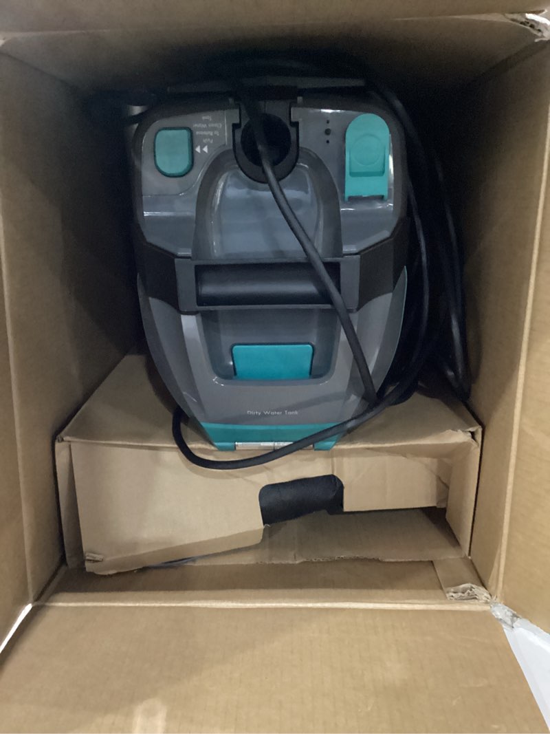 Condition photo showing As Is for USED MISSING PIECES Kenmore KW4070 RevitaLite Pet Portable Carpet Cleaner with High Cleaning Power, 3.2L Clean Tank & 1.4L Dirty Tank, 25ft Cord Length and Two Easy Removable Brushroll for Rug & Upholstery Black