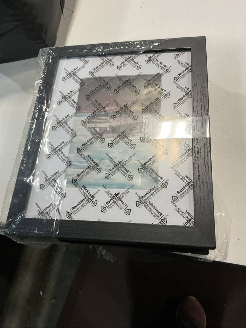 Condition photo showing Good Condition for pealsn 8x10 picture frame set of 6, display picture 5x7 with mat or 8x10 without mat, black woodgrain black woodgrain 8x10