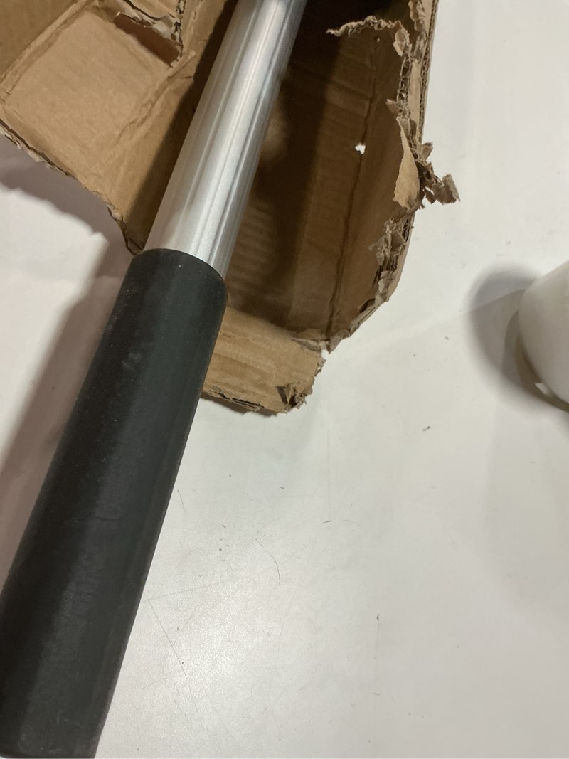 Condition photo showing As Is for 20 Feet High Reach Window Squeegee with 5-12Ft Extension Pole, Window Cleaner Tool with 3-Stage Telescoping Pole, Window Cleaning Kit with Rotatable Head (2 Squeegee & 2 Microfibre Cloths) 12FT POLE