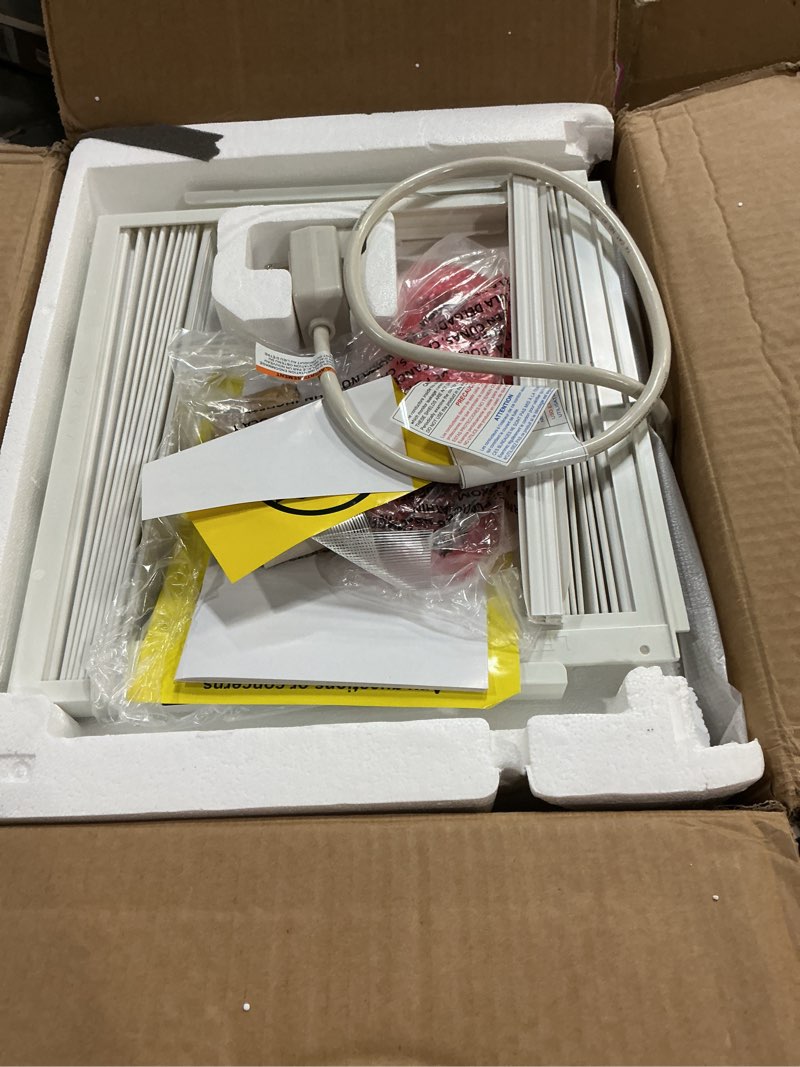 Condition photo showing Good Condition for 6000 btu window air conditioner, cools up to 375 sq. ft., wifi enabled energy saving window ac, remote & app control & timer function & easy install kit, perfect for small bedroom, living room 6000 british thermal units w/ wifi