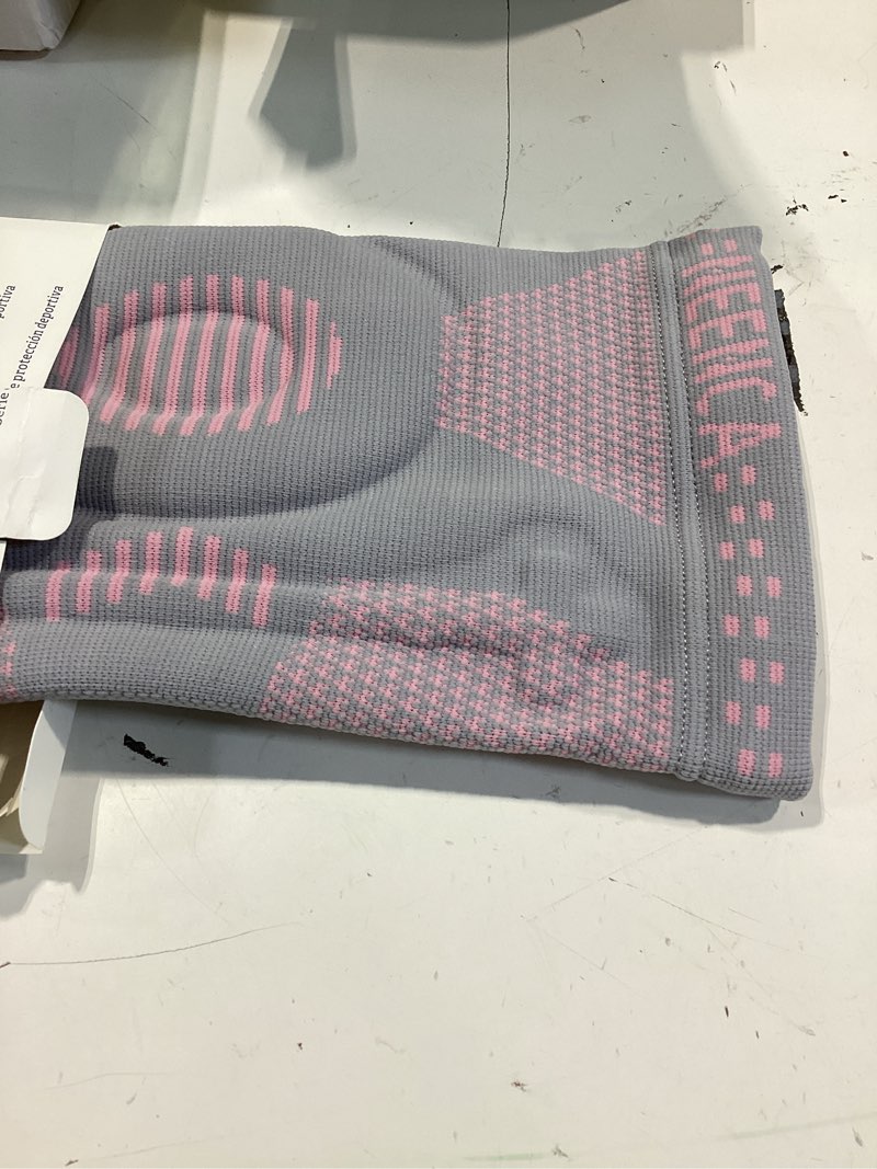 Condition photo showing New/Like New for neenca professional knee brace for pain relief, medical knee support with patella pad & side stabilizers, compression knee sleeve for meniscus tear, acl, joint pain, runner, workout (pink gray, l) large pink gray