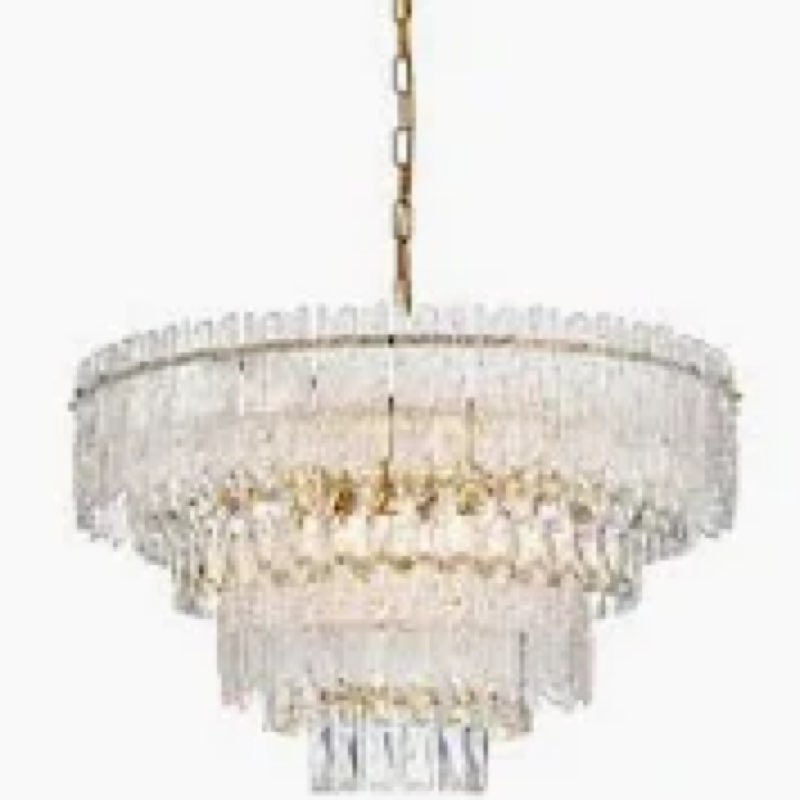 cenozo 24" Large Crystal Chandelier Dining Room 1 Tiers Light Fixtures Chandelier Round Chandeliers 