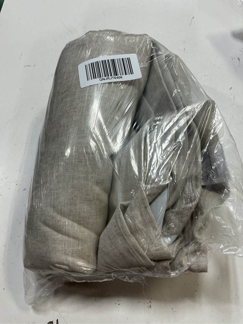 Condition photo showing Good Condition for european linen room darkening curtain - single panel, 48x96, flax quince