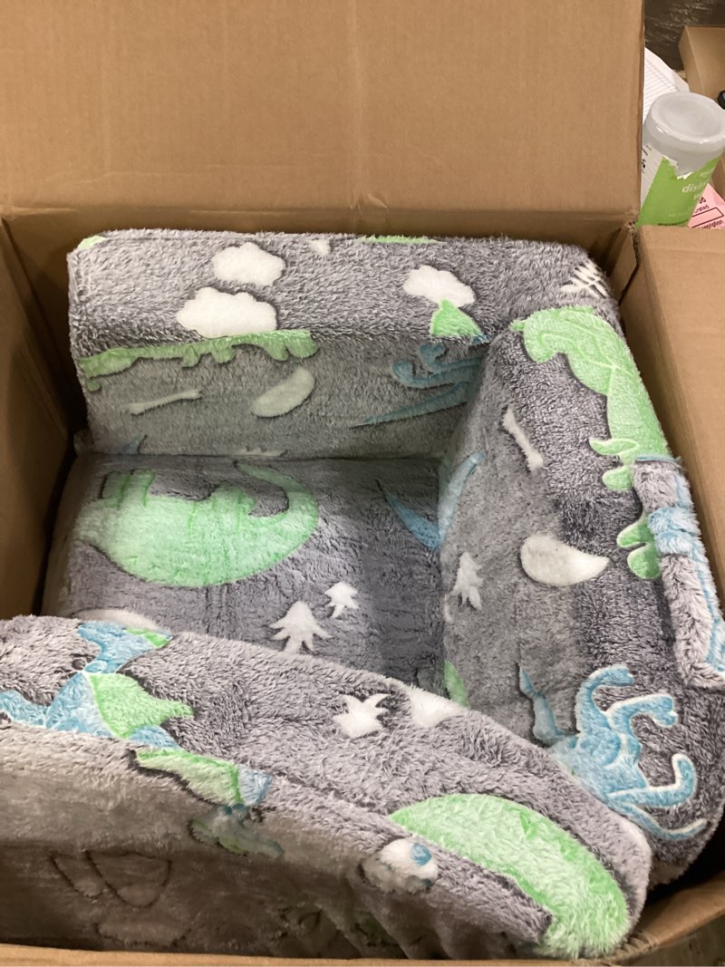 Condition photo showing Good Condition for Asou Kids Sofa Toddlers Sofa Glow in The Dark Kids Fold Out Play Couch Mini Dinosaur Couch for Kids Toddlers