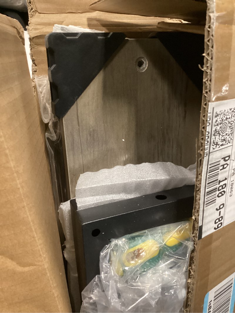 Condition photo showing Good Condition for Huuger 110.2 Inch Sofa Table with Power Outlets, 23.9’’-34.4’’ Height Adjustable Range, Behind Couch