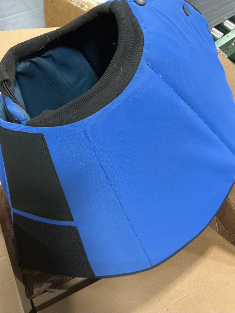 Condition photo showing Good Condition for Queenmore Dog Cones for Large Dogs, Soft Dog Cone for Large Breeds, Cone for Dogs After Surgery, Adjustable Elizabethan Collar for Pet to Prevent Licking Wounds, Blue L L Blue