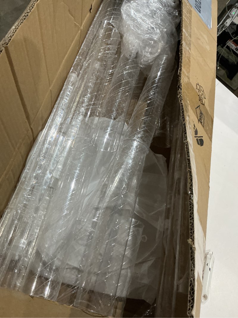 Condition photo showing Good Condition for vesici 2 pcs 8 arm acrylic candelabra centerpieces for tables 49.6 x 11 inch candlesticks holder clear acrylic candle holder for wedding ceremony floor home dinner party, fit 0.8" led candle