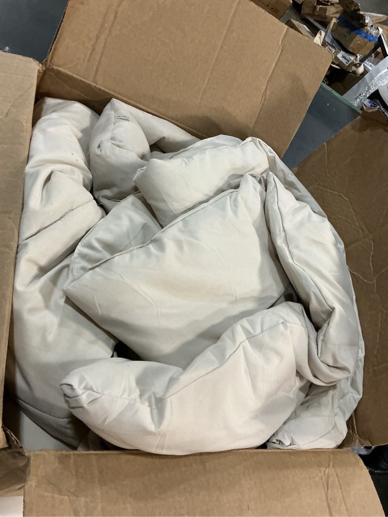 Condition photo showing Good Condition for Bedsure Comforter Duvet Insert - Quilted Comforters King Size, All Season Duvet, GentleSoft Down Alternative Bedding, with 8 Tabs, Gifts for Women/Men, Linen, King 90 x 102 Inches Linen King