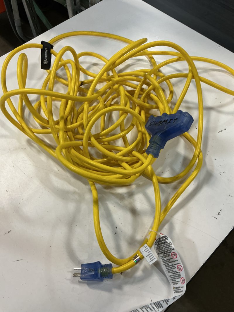 Condition photo showing Good Condition for utilitech heavy duty 3 prong yellow outdoor extension power cord