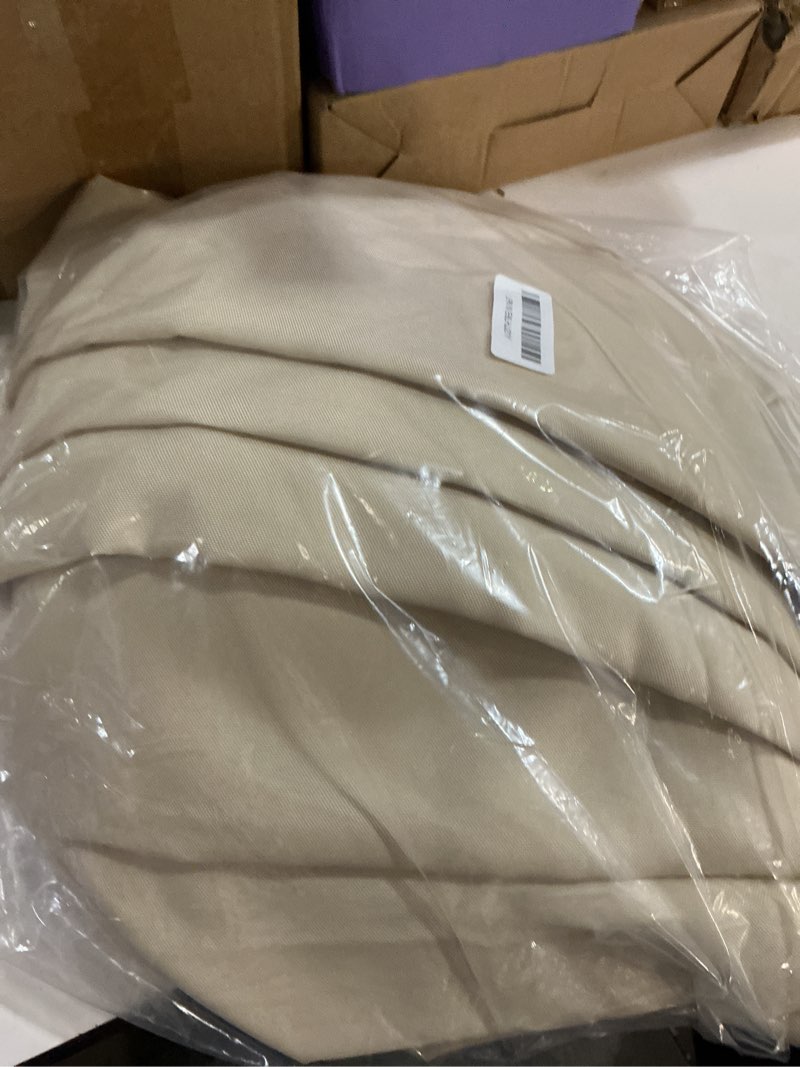 Condition photo showing Good Condition for bonzer extra wide waterproof outdoor curtains for patio porch | heavy light filtering weatherproof grommet outside curtains for pergola, gazebo, cabana, 1 panel, 150w x 84l inch, cream cream 150"w x 84"l (pack of 1)