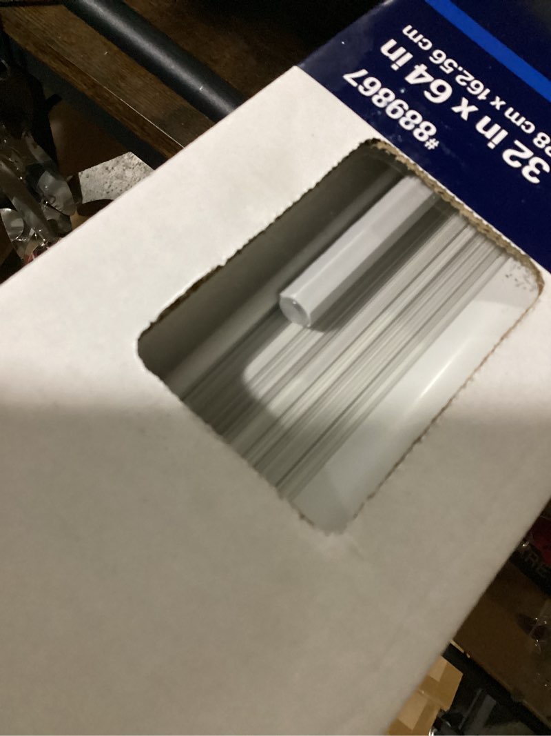 Condition photo showing Good Condition for project source light filtering 1-in slat width 32-in x 64-in cordless white vinyl light filtering mini-blinds