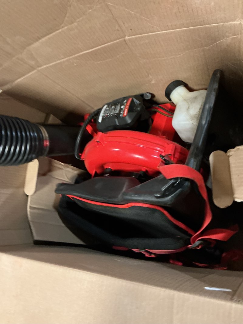 Condition photo showing As Is for craftsman cmxgaamr51bp 220 mph 600 cfm gas backpack leaf blower