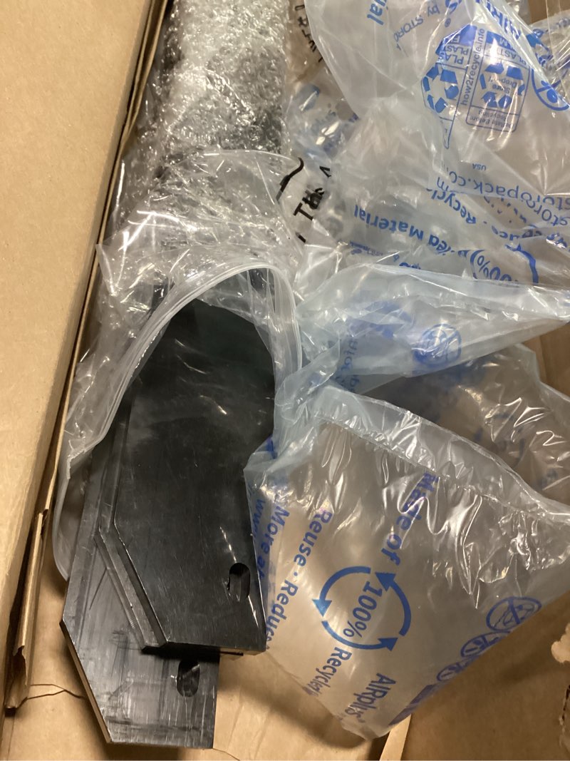 Condition photo showing As Is for 4 Pcs 1/2" Poly Cutting Edge Scraper Bar Snow Blower Cutting Edge Heavy Duty 54" Front Mount Snow Blade Plow Kit Tool Black Design with Bolt Nut Driveway Snows Plow ATV UTV Driveway