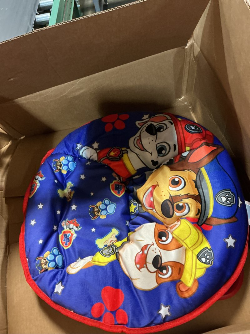 Condition photo showing Good Condition for paw patrol chase, rubble and marshall toddler 19” folding saucer™ chair with metal frame, ages 3+ paw patrol / blue