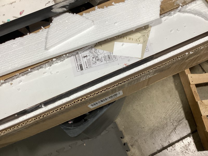 Condition photo showing Good Condition for Floating Shelves for Wall Set of 3, 36" White Wall Shelves for Home Decor, Frame Display White Floating Shelf for Living Room, Bedroom, Bathroom, Kitchen 36 Inch White