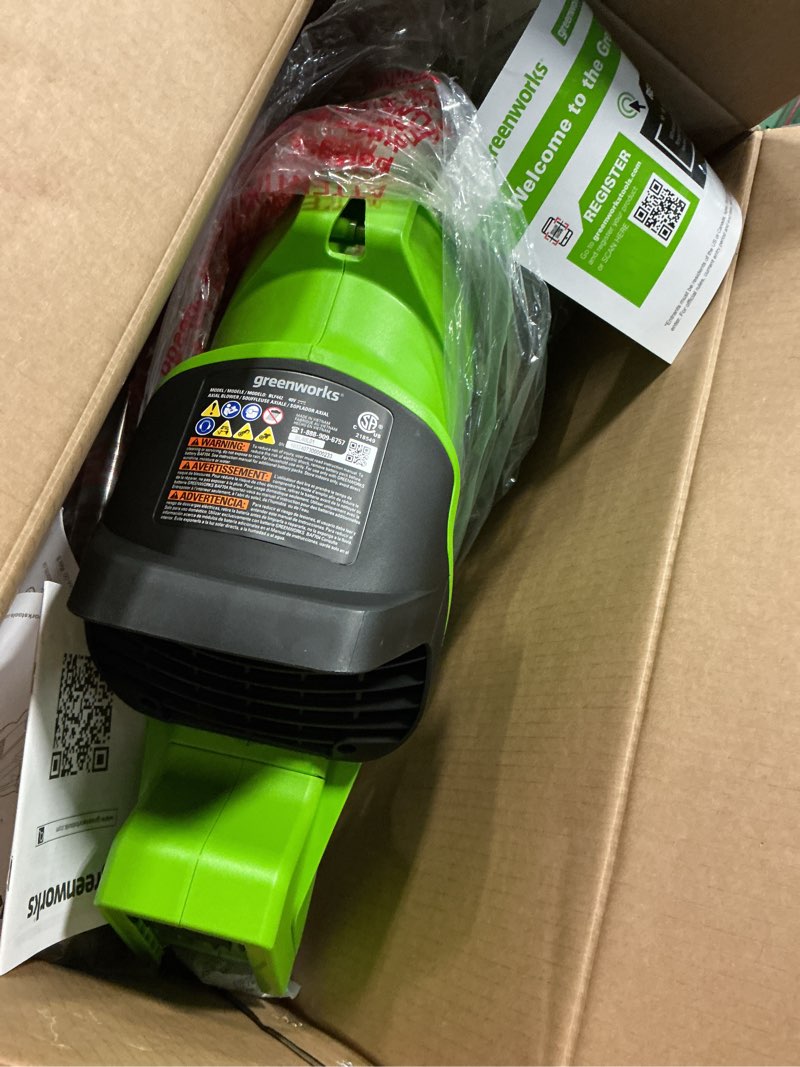 Condition photo showing Good Condition for greenworks 40v (130 mph / 550 cfm) brushless axial leaf blower, tool only (b08d7dbdnq)