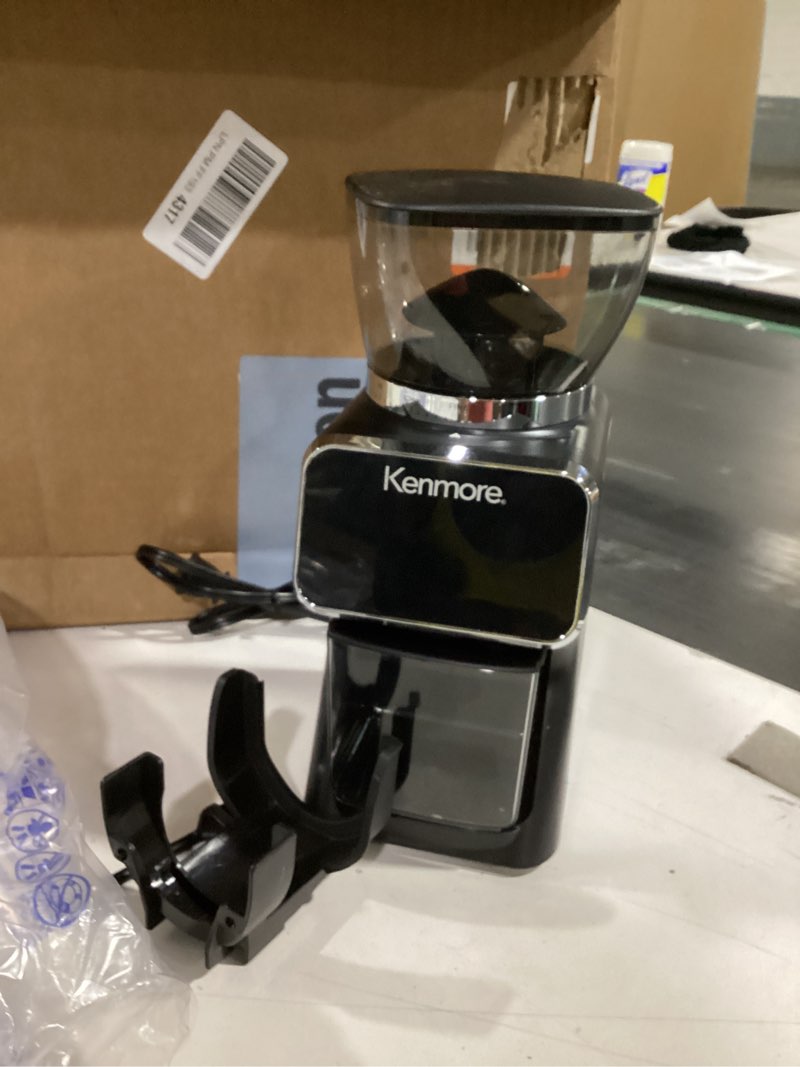 Condition photo showing Good Condition for Kenmore Conical Burr Grinder - Grind Coffee Beans For Home Brewing, Smart Maquina Moler, Control Dosing For Espresso, French Press, Drip Coffee, 30 Grind Size, Digital Control, Spice grinding