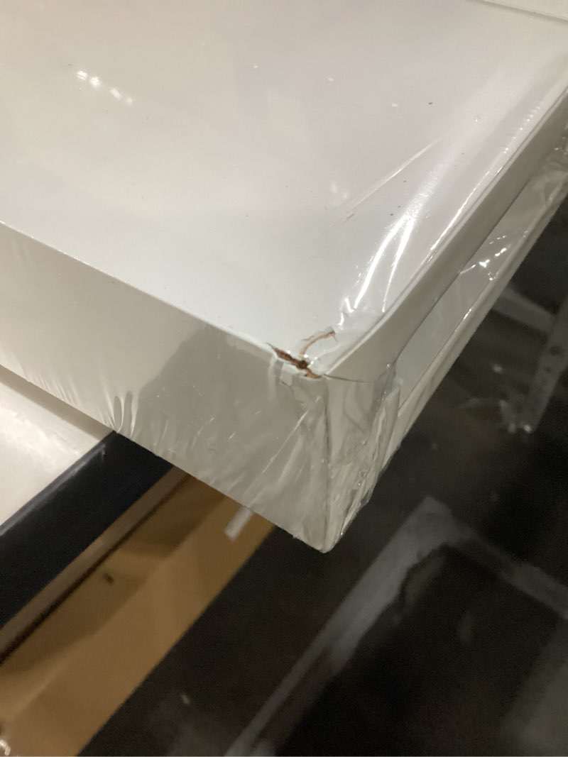 Condition photo showing As Is for Dreamland Picture Ledge Shelf for Wall, Floating Shelves Set of 2, 32 Inch Long Floating Shelves with Lip for Living Room, Bedroom, Bathroom, Kitchen, White White 32inch