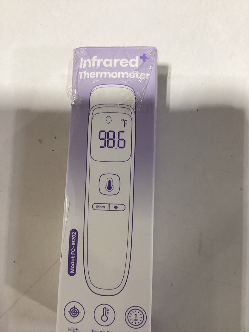 Condition photo showing New/Like New for No-Touch Thermometer for Adults and Kids, Digital Accurate Baby Thermometer with Fever Alarm, 1 Second Fast Result, Easy to use, 2 in 1 Mode (Purple)