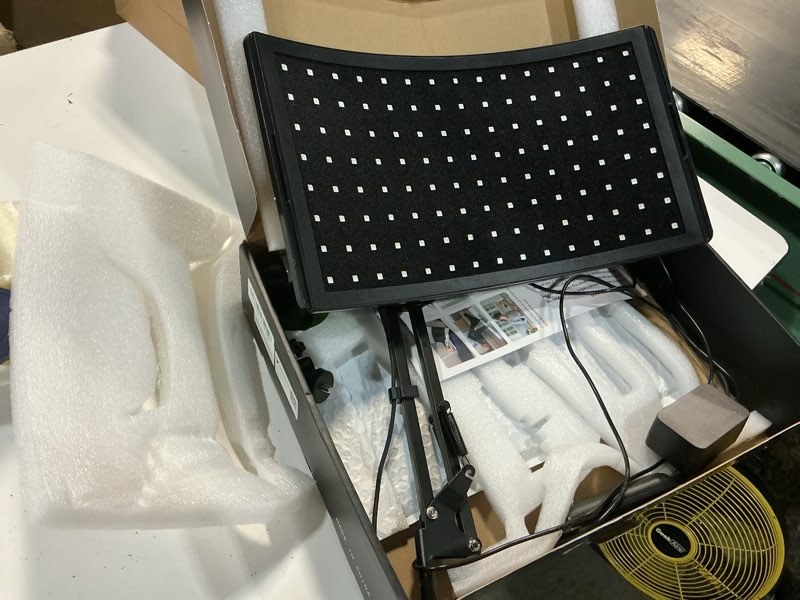 Condition photo showing As Is for red light therapy for face and body, red infrared light therapy lamp with stand led 660nm red light-therapy& 850nm infrared light device for body