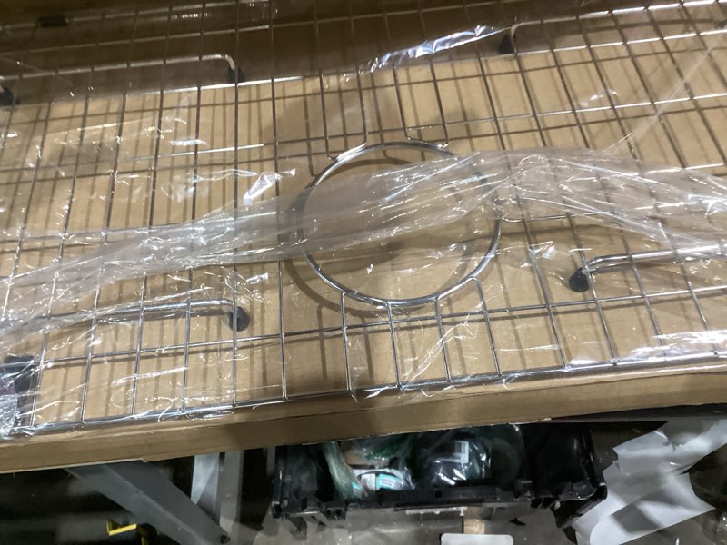 Condition photo showing Good Condition for Kitchen Sink Grid and Sink Protectors, Stainless Steel Sink Grids for Bottom of Kitchen Sinks, 26" x 14" with Rear Drain for Single Bowl Sinks