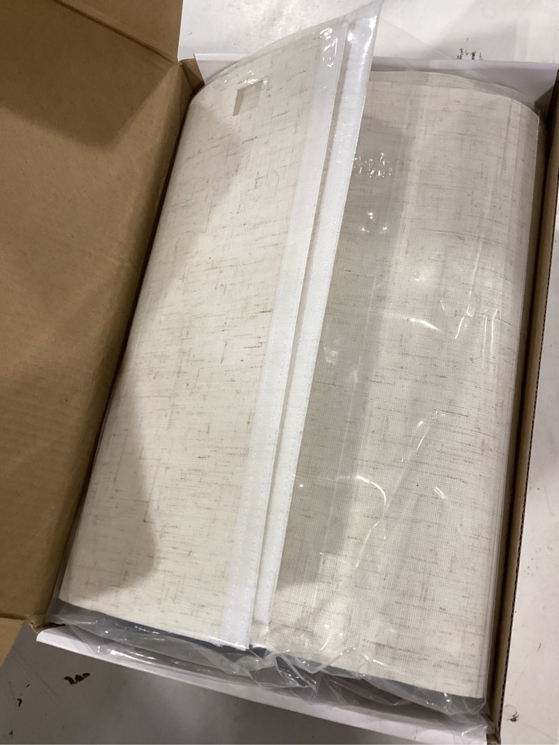 Condition photo showing New/Like New for plug in wall sconces set of two: wall lights with on/off switch - stepless color temperature wall mount lamps - fabric linen wall sconce for bedroom living room & hallway- indoor corded wall sconces beige