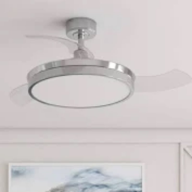 harbor breeze prestwick 42-in brushed nickel with clear blades color-changing