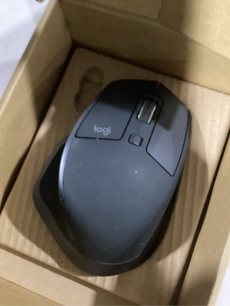 Condition photo showing As Is for Logitech MX Master 3S Wireless Mouse Standard Edition with Logi Bolt USB Receiver, Ultra-Fast Scrolling, Ergo, 8K DPI, Track on Glass, Quiet Clicks, USB-C, Bluetooth, Windows, Linux, Chrome - Graphite Graphite Mouse w. USB Receiver