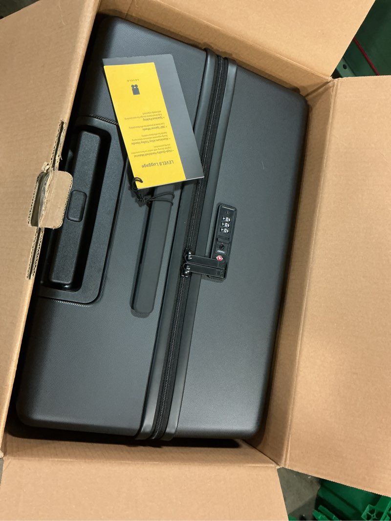 Condition photo showing Good Condition for LEVEL8 Luggage Sets 2 Piece, 20/28 inch Hardshell Suitcases Sets, Lightweight Luminous Textured Hardside with Spinner Wheels, Tsa Lock, 2-Piece Set (20/28), Black Black 2-Peice Set(20/28)