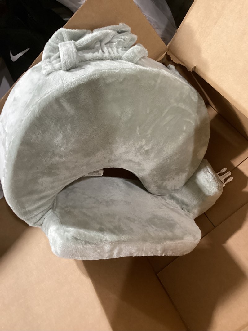 Condition photo showing Good Condition for My Brest Friend Super Deluxe Nursing Pillow - Enhanced Comfort & Ergonomic Breastfeeding Pillow for Ultimate Support For Mom & Baby - Adjustable and with Handy Side Pocket, Platinum Platinum Super Deluxe