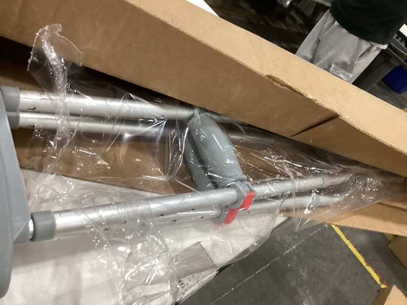 Condition photo showing Good Condition for dmi universal aluminum crutches - adjustable underarm walking aid for adults, shorter to tall (4'6"-6'6"), push-button height adjustment, 300 lbs capacity, slip-resistant tips, 1 pair
