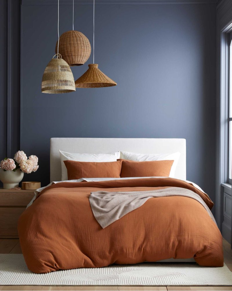 Quince, European gauze dream Quilt KING/terracotta
