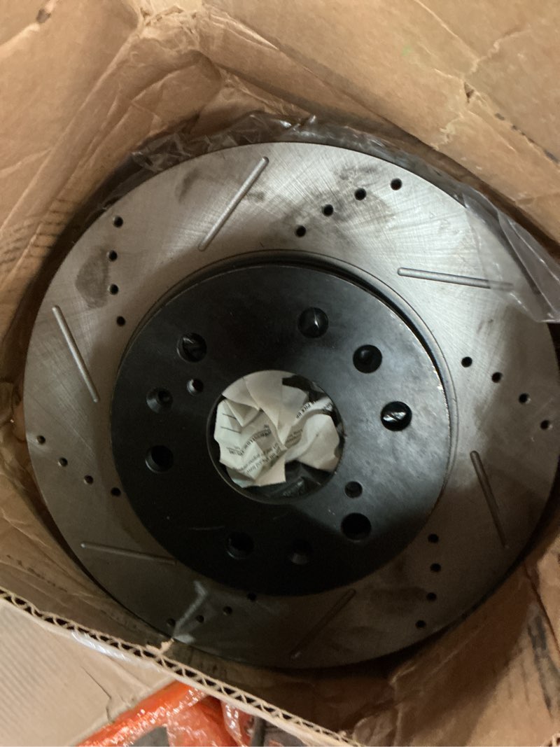 Condition photo showing As Is for front brake rotors and pads kit compatible with 2005-2018 chevy silverado 1500, 2008-2020 chevy tahoe, 2015-2019 chevy suburban, gmc yukon xl, 2005-2018 gmc sierra 1500, 2008-2020 gmc yukon