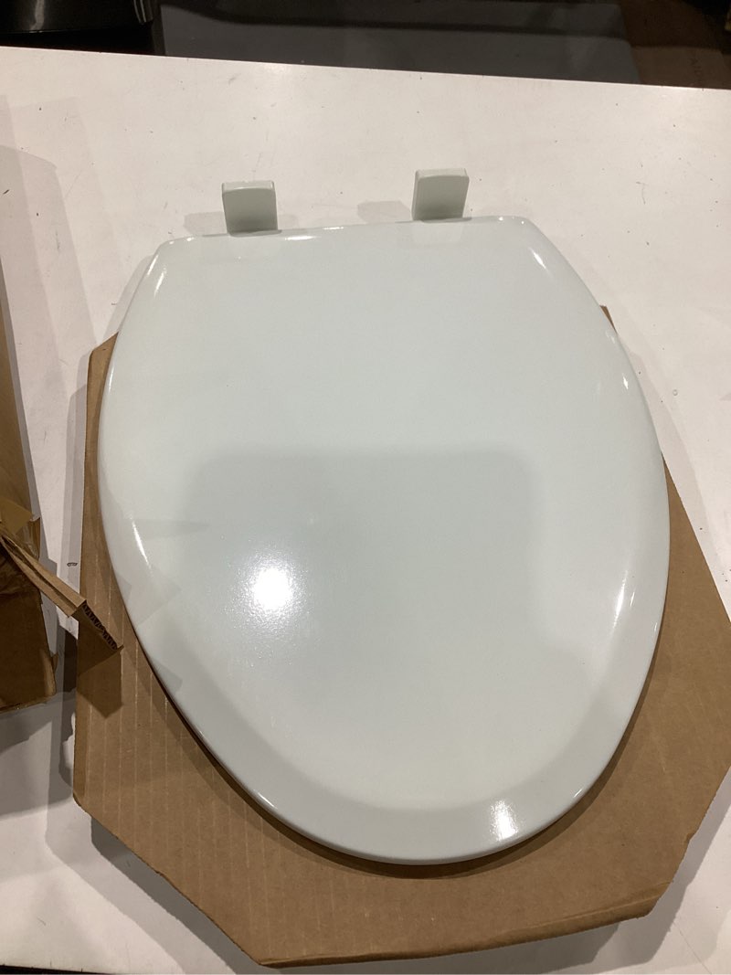 Condition photo showing Good Condition for mayfair nextstep2 toilet seat with built-in potty training seat, slow-close, removable that will never loosen, round, white round 1