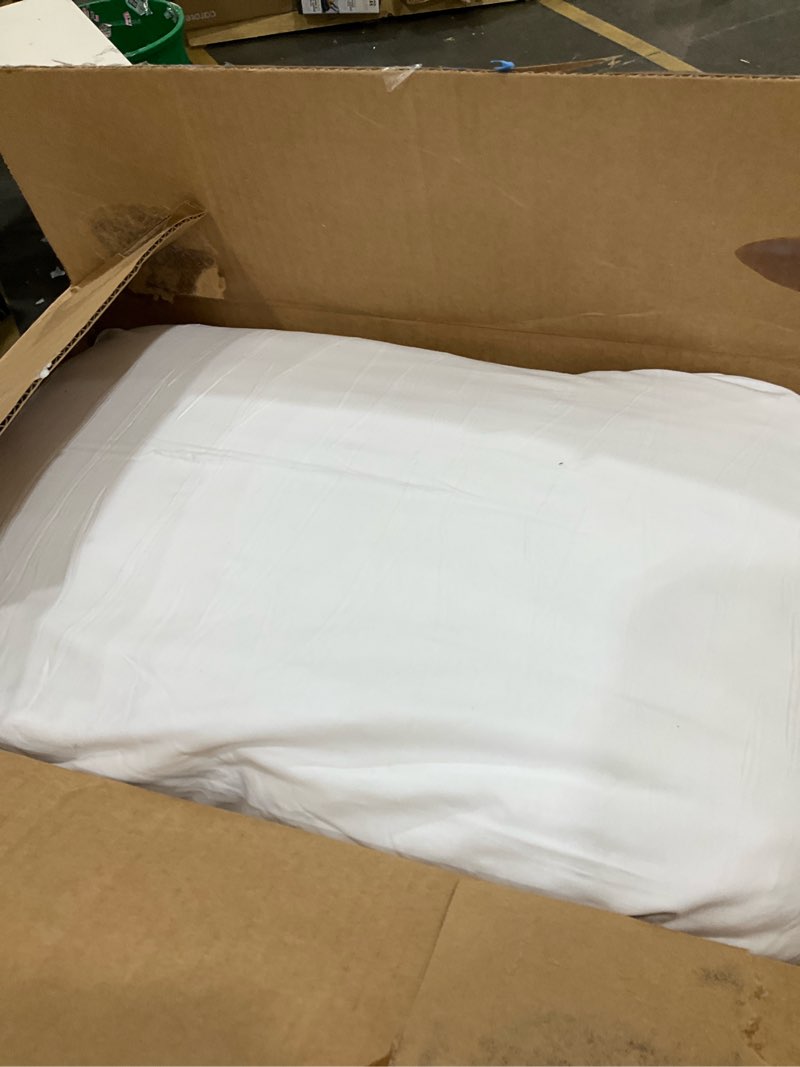 Condition photo showing As Is for WhatsBedding Memory Foam Body Pillow with Breathable Zippered Cotton Cover, Full Body Pillow for Adults, Long Pillow for Sleeping, Firm Body Pillow Fluffy Supportive, Pure White