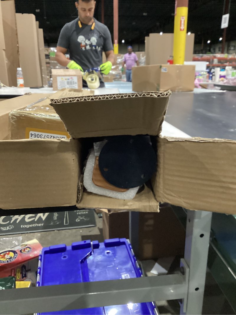 Condition photo showing As Is for Wooden Handrail with Black Mounting Brackets, Hand Railings for Stairs Indoor Outdoor, Sturdy Safety Wall Mount Support, Non-Slip Staircase Handrail for Home Garden Corridor, Non-Slip Grip 24inch