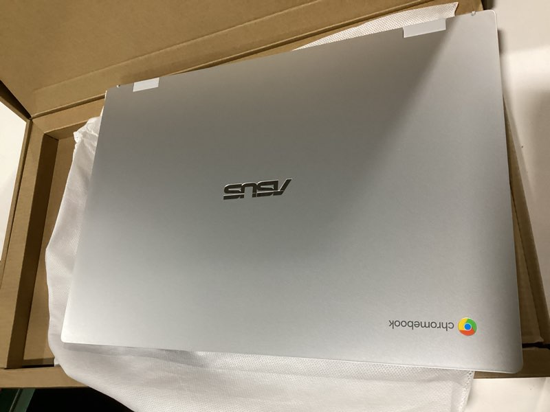 Condition photo showing As Is for ASUS CX1500CNA-AS84F Chromebook CX1, 15.6" Full HD NanoEdge Display, Intel Celeron N3350 Processor, 64GB eMMC Storage, 8GB RAM, Chrome OS, Transparent Silver, CX1500CNA-AS84F 2023 Model