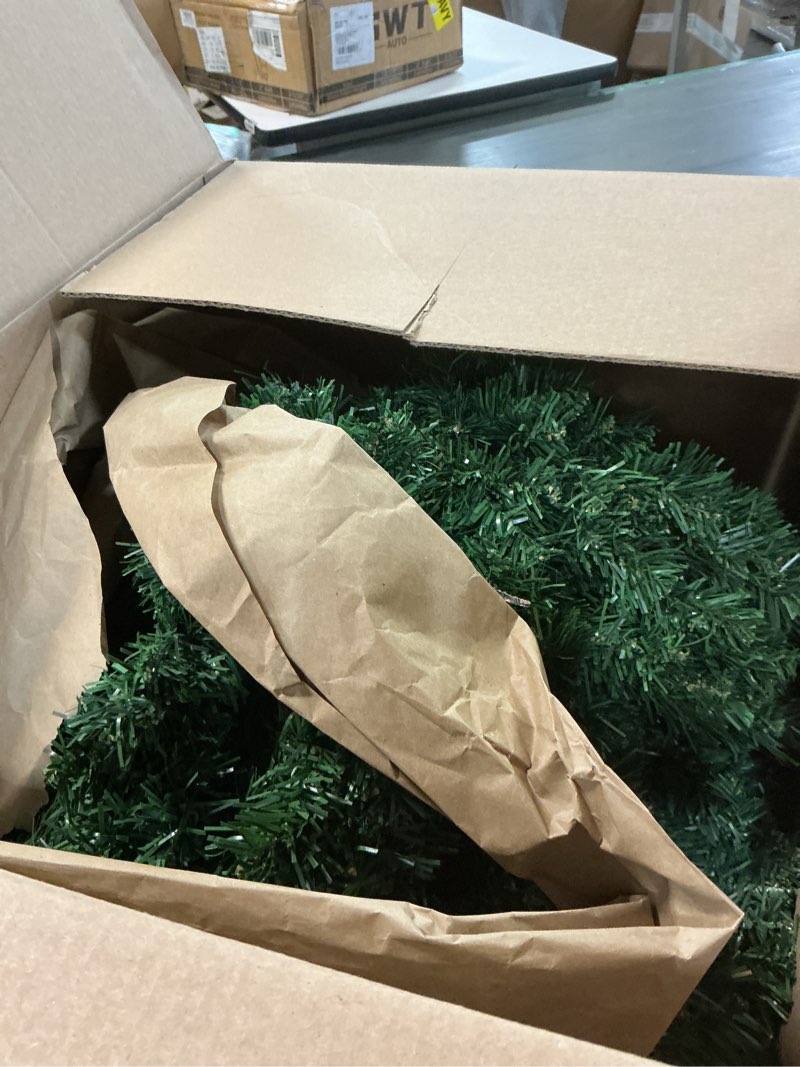 Condition photo showing As Is for Artificial Christmas Wreath, Green Christmas Wreath?12 Inch Canadian Pine Artificial Christmas Wreath Gifts for Christmas Party Decor, Front Door Wreath, Unlit, Pack of 4 (6, Green 12inch)