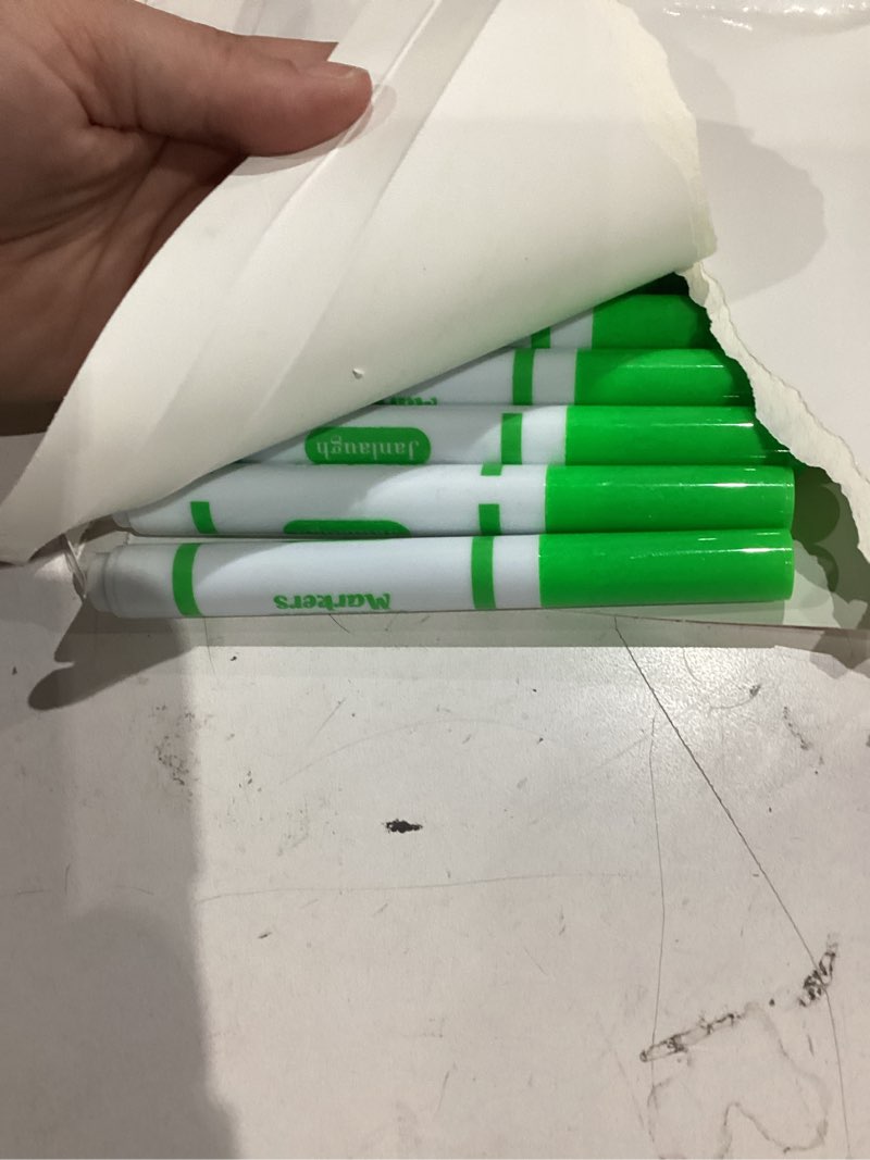 Condition photo showing Good Condition for 24 pcs washable markers bulk broad line markers coloring conical tip large pens for kids art projects, back to school teacher classrooms student toddler party favors(light green)