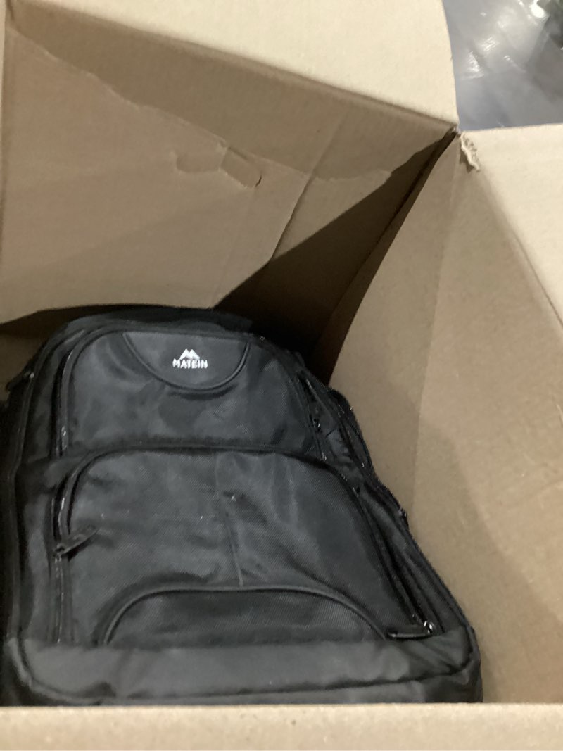 Condition photo showing Good Condition for MATEIN Rolling Backpack, 17 inch Water Resistant Wheeled Laptop Backpack, Carry on Luggage Business Bag, Overnight College Computer Bag Trolley Suitcase for Men Women Adults to Travel, Black 17-inch Black