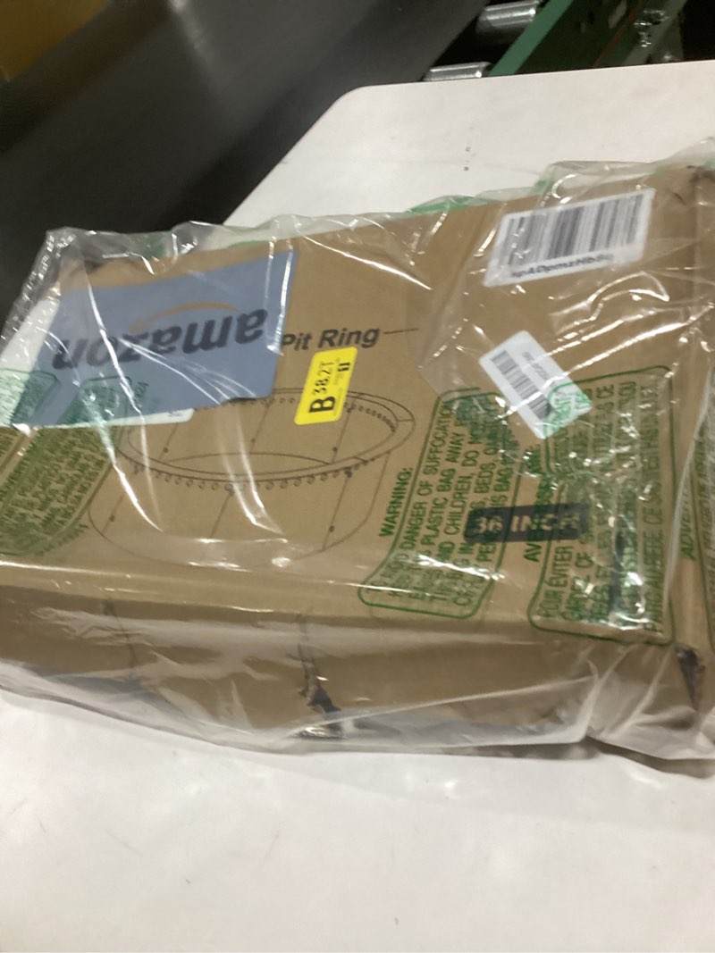 Koutemie Outdoor Smokeless Fire Pit Ring Liner 40-Inch Outer/36-Inch Inner Diameter, Heavy Duty Soli