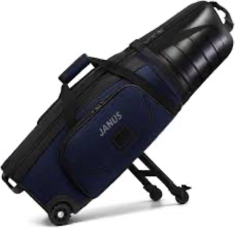 JANUS Golf Travel Bag Hard Case with Support Frame for Hands-Free 360 Spinner Wheels, Travel Bag for