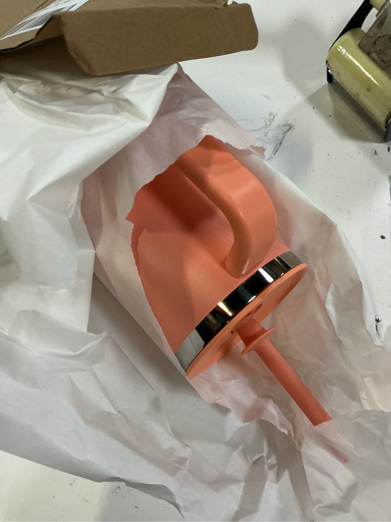Condition photo showing New/Like New for hydro flask travel tumbler with handle, lid and straw - insulated stainless steel in 40 oz sunglow sunglow 40 ounces