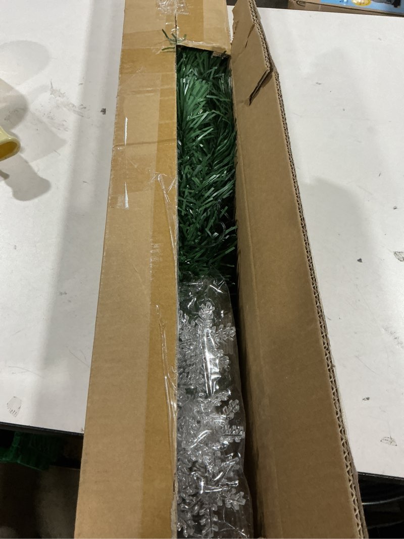 Juegoal 4 ft Pre-Lit Artificial Christmas Tree, Lighted Optical Fiber Xmas Trees with RGB Color Chan