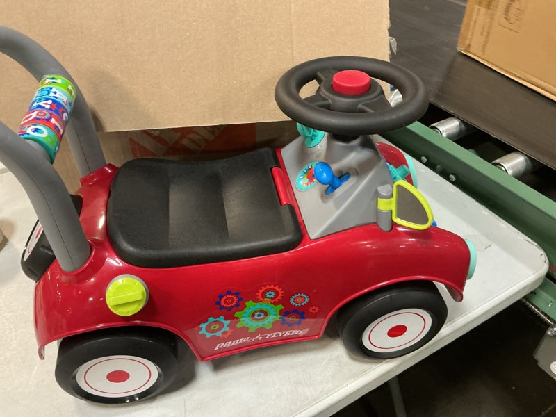 Condition photo showing Good Condition for Toddler Car Ride On, Toddler Toys for Ages 1-3, Baby Toys, Radio Flyer Busy Buggy, Red, Sit to Stand Ride On