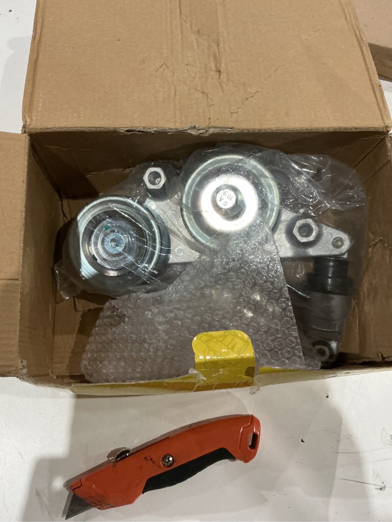 Condition photo showing As Is for belt tensioner assembly with pulley, compatible with 2008-2010 honda accord, 2005-2010 odyssey, 2006-2011 pilot, 2010 accord crosstour 3.5l, replace# 31170r70a01, 31170rkb005