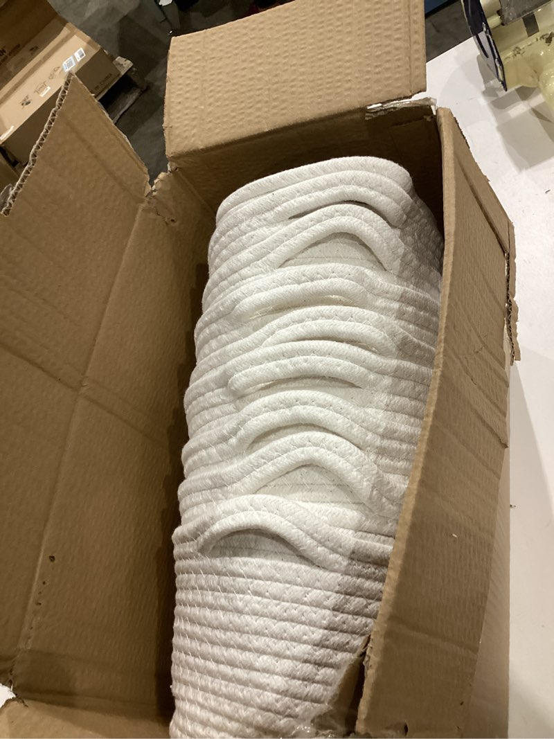 Condition photo showing Good Condition for aforoeoa 10pack baskets for gifts empty, 12"x 8"x 5" woven gift baskets with gift bags and bows empty gift baskets for christmas shelf small storage baskets with handles, white 10 white
