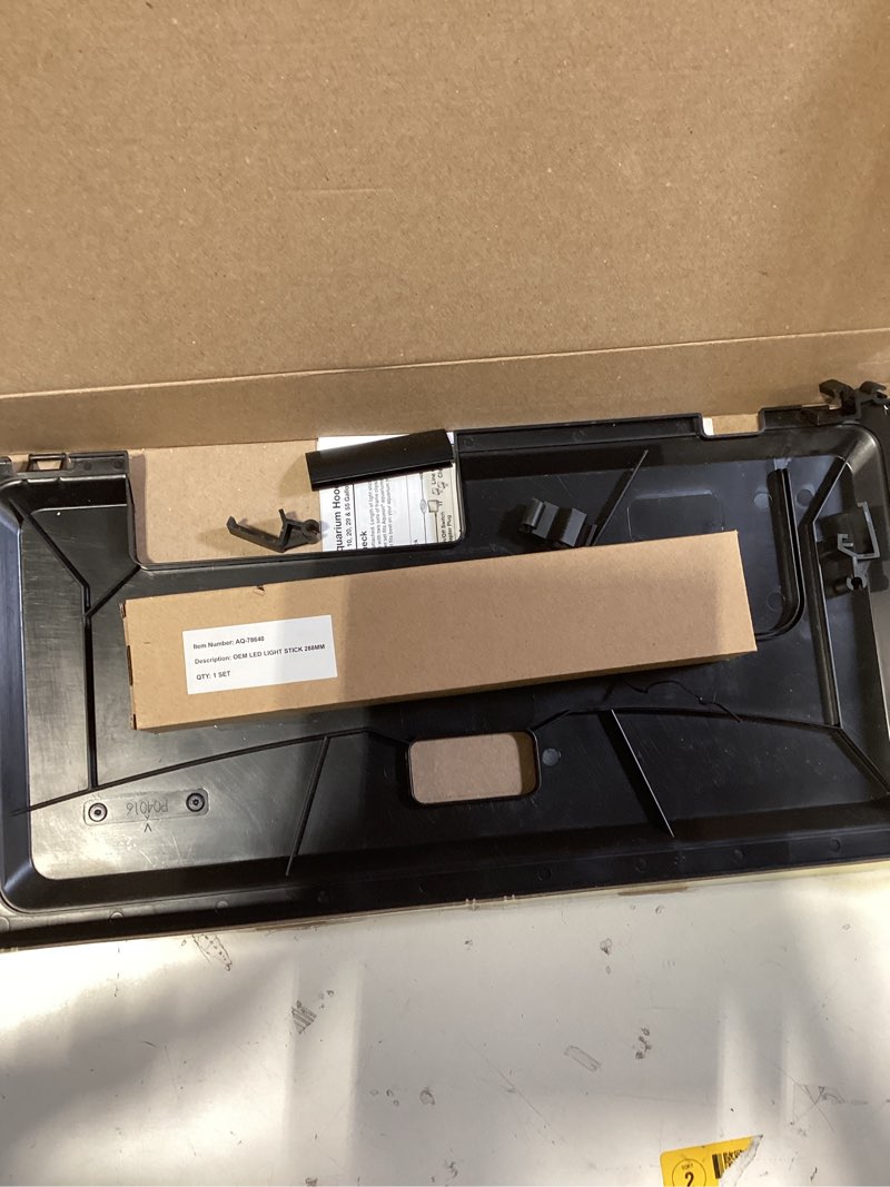 Condition photo showing As Is for tetra led aquarium hood 20 in x 10 in, low-profile fish tank cover with hidden lighting 20 inch