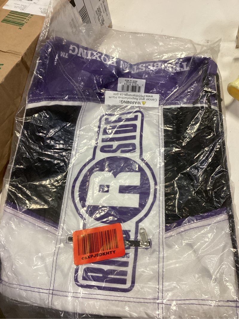 Condition photo showing New/Like New for Ringside Boxing Gym Lightweight Glove Bag, One Size, Purple/White One Size Purple/White