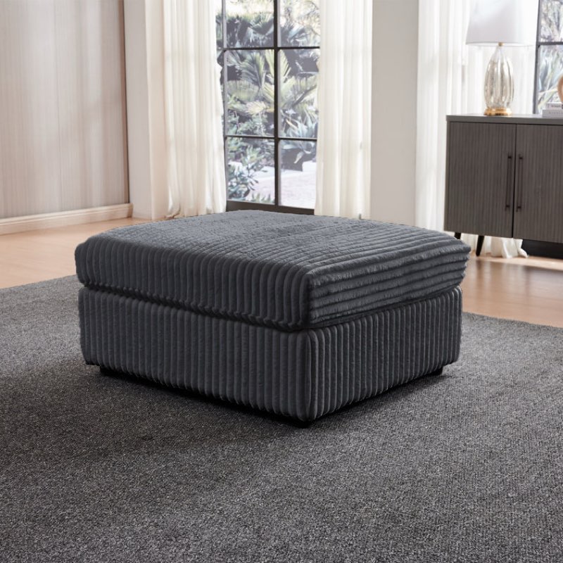 Similar Upholstered Corduroy Ottoman Module For Modular Sofa Sectional Couch